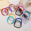 Custom Soft Clay Letter Colorful Beaded Clay Bead Bracelets