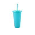 Lidded Plastic Tumbler With Straw