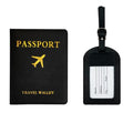 Leather Passport Holder Cover And Luggage Travel Bag Tag Set