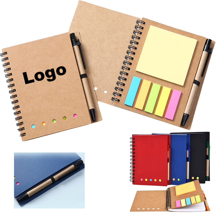 Eco Spiral Notebook Lined Notepad With Pen