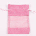 Transparent Window Hemp Rope Bundle Drawstring Bag