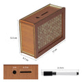 Cash Vault Wooden Savings Box With 10000 Money Target
