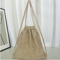 Both Shoulder Solid Color Knitted Bag