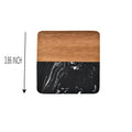 Premium Square Marble & Wood Coasters