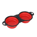 Collapsible Silicone Double Pet Travel Bowl