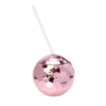 Disco Ball Cup With Straw