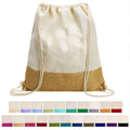 Cotton Linen Drawstring Backpack
