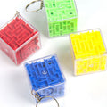 Mini Plastic 3d Cube Maze Puzzle Keychain