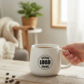 Custom Ceramic Coffee Cup With Bamboo Lid