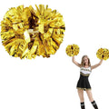 Premium Metallic Cheer Pom Poms With Baton Handle