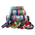 3/5" Sublimated Elastic Event Wristband W/Woven Label