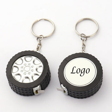 Tyre Shaped Tape Measure With Keychain