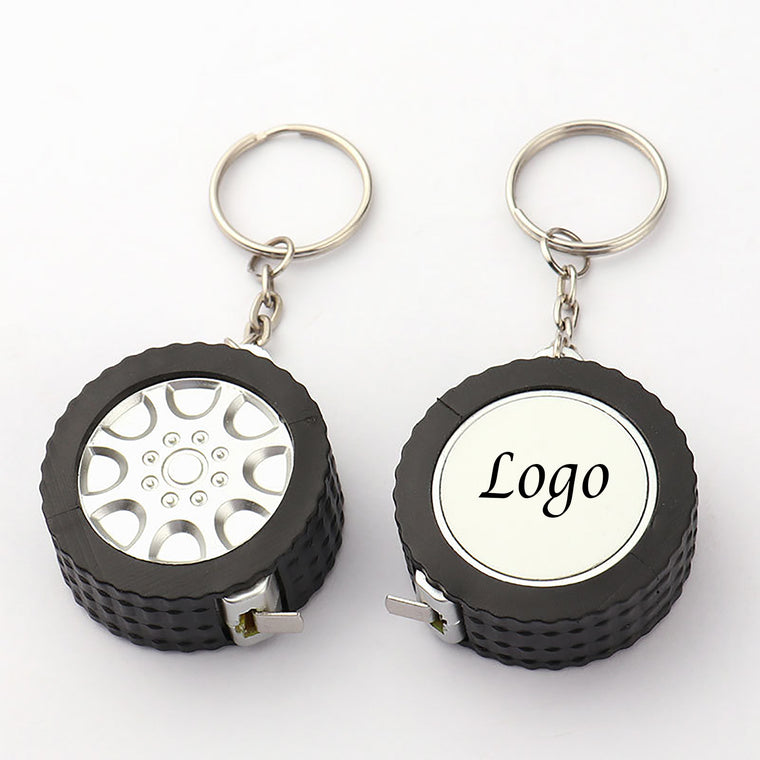 Tyre Shaped Tape Measure With Keychain
