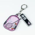 Acrylic Badminton Backpack Keychain