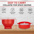 Microwave-Safe Silicone Popcorn Popper Bowl