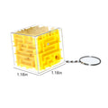 Mini Plastic 3d Cube Maze Puzzle Keychain