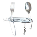6-In-1 Folding Camping Utensil Set With Corkscrew