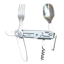 6-In-1 Folding Camping Utensil Set With Corkscrew
