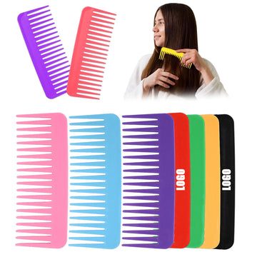 Plastic Hair Detangling Wide-Toothed Comb
