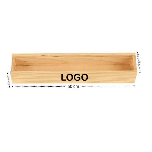 12- Piece Colored Pencil Set In Wooden Ruler Box