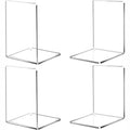 Clear Acrylic Bookend Set 4Pcs