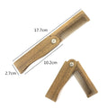 Wooden Viking Folding Hair Beard Comb Carrying Pouch For Men
