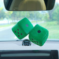 A Pair Of Large Sizes Plush Dice Car Suspension Decoration