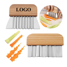 Potato Wavy Slicer with Wooden Handle