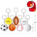 1.6" PU Foam Sport Balls With Keychain