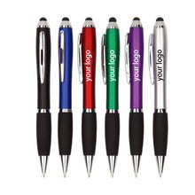 Colored Barrels Capacitive Ballpoint Pen With Black Grip