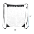 Clear Waterproof Stadium Drawstring Backpack