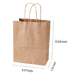 8.27 X 4.3 X 10.63 Inches Brown Kraft Paper Bags With Handles