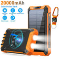 Solar Power Bank 20000mAh With Wireless Charger