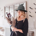 Witch Hat Knitted Wool Cap For Halloween Party Masquerade