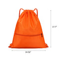 Thick Polyester Drawstring Backpack With Zipper Pocket