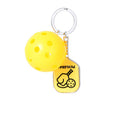Pickleball Racket Zinc Alloy Keychain