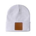 Leather Labeled Warm Knit Cap