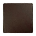 4" PU Leather Square Coaster