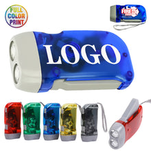 Full Color Hand Crank Flashlight