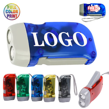 Full Color Hand Crank Flashlight