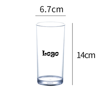 Acrylic Classic Clear Plastic Reusable Drinking Cup