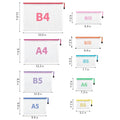 9-Pack Waterproof Zipper Document Bag Set In 8 Sizes