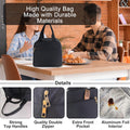 Insulated Reusable Lunch Bag With Front Pocket