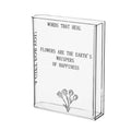 Modern Acrylic Clear Book Shaped Vase For Home Office Hotel