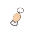 Wooden Bottle Opener W/Keychain