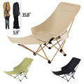 Folding Chair With Footrest And Pocket(350Lb Capacity)