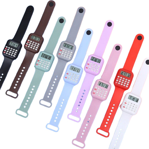 2 In 1 Portable Calculator Watch Unisex Digital Wristwatch