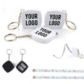 Square 2-Meter Steel Tape Measure Keychain