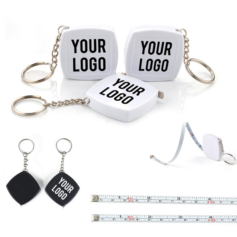 Square 2-Meter Steel Tape Measure Keychain