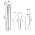 Portable Stainless Steel Toothpick Tool Set With Storage Box